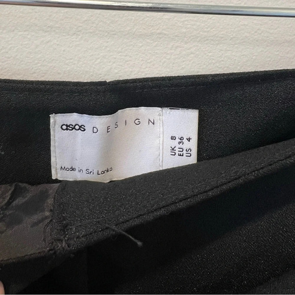 ASOS DESIGN tailored tie waist tapered ankle grazer work pants career trousers - Picture 9 of 10